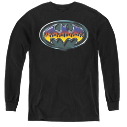 Dc Batman Hot Rod Shield - Youth Long Sleeve T-Shirt Youth Long Sleeve T-Shirt Batman   