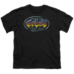 DC Batman Hot Rod Shield - Youth T-Shirt Youth T-Shirt (Ages 8-12) Batman   
