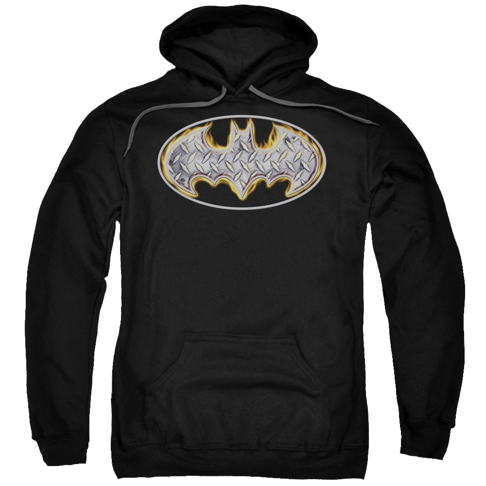 Batman Steel Fire Shield - Pullover Hoodie Pullover Hoodie Batman   