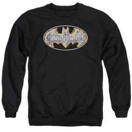 Batman Steel Fire Shield - Men's Crewneck Sweatshirt Men's Crewneck Sweatshirt Batman   