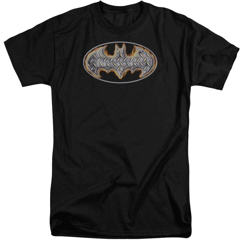 Batman Steel Fire Shield - Men's Tall Fit T-Shirt Men's Tall Fit T-Shirt Batman   