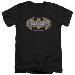 Batman Steel Fire Shield - Men's V-Neck T-Shirt Men's V-Neck T-Shirt Batman   