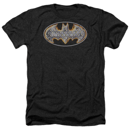 Batman Steel Fire Shield - Men's Heather T-Shirt Men's Heather T-Shirt Batman   