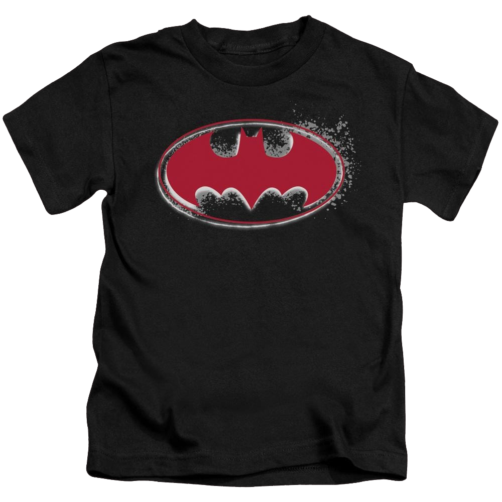 DC Batman Hardcore Noir Bat Logo - Kid's T-Shirt Kid's T-Shirt (Ages 4-7) Batman   