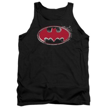 Black men's tank with Batman Hardcore Noir Bat Logo graphic