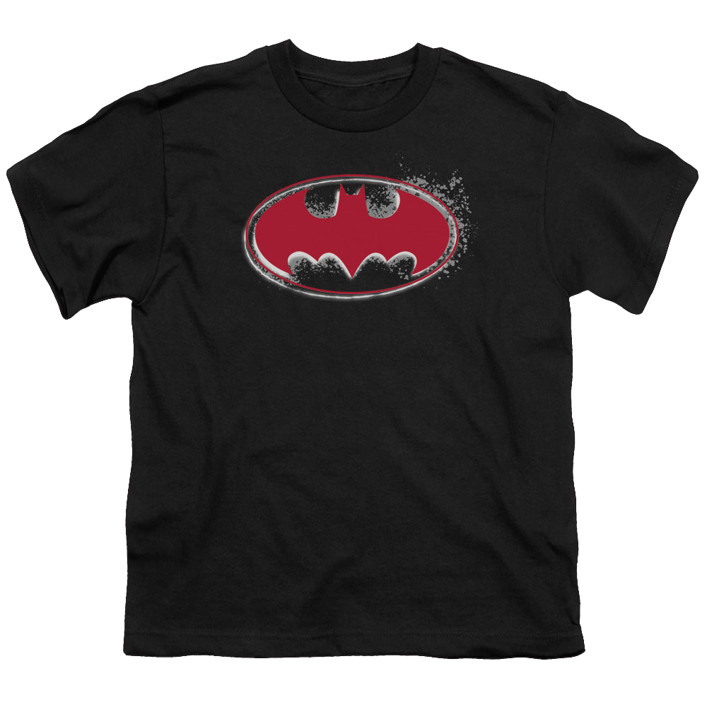 DC Batman Hardcore Noir Bat Logo - Youth T-Shirt Youth T-Shirt (Ages 8-12) Batman   