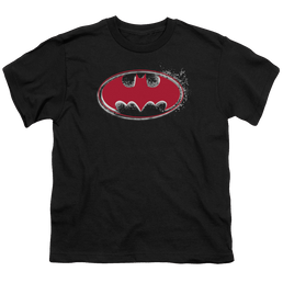 DC Batman Hardcore Noir Bat Logo - Youth T-Shirt Youth T-Shirt (Ages 8-12) Batman   