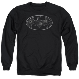 Batman Glass Hole Logo - Men's Crewneck Sweatshirt Men's Crewneck Sweatshirt Batman   