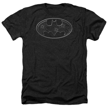 Batman Glass Hole Logo - Men's Heather T-Shirt Men's Heather T-Shirt Batman   