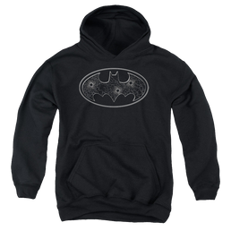 DC Batman Glass Hole Logo - Youth Hoodie Youth Hoodie (Ages 8-12) Batman   