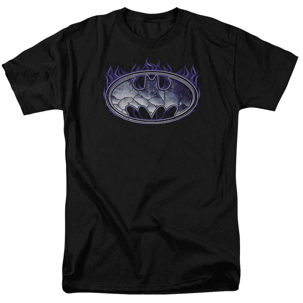 Batman Cracked Shield - Men's Regular Fit T-Shirt Men's Regular Fit T-Shirt Batman   