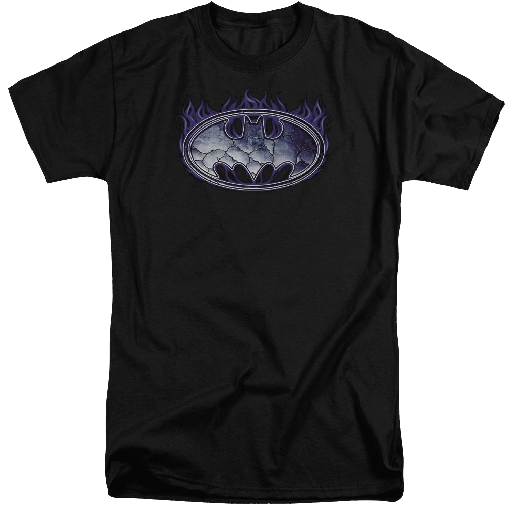Batman Cracked Shield - Men's Tall Fit T-Shirt Men's Tall Fit T-Shirt Batman   
