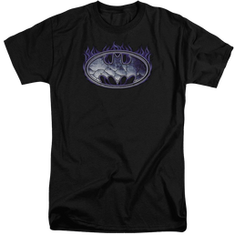 Batman Cracked Shield - Men's Tall Fit T-Shirt Men's Tall Fit T-Shirt Batman   