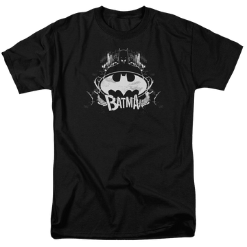 Black men's regular fit t-shirt with Batman Grim & Gritty graphic