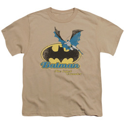 DC Batman Caped Crusader Retro - Youth T-Shirt Youth T-Shirt (Ages 8-12) Batman   