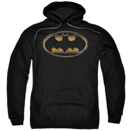 Batman Black & Gold Embossed - Pullover Hoodie Pullover Hoodie Batman   