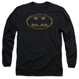 Batman Black & Gold Embossed - Men's Long Sleeve T-Shirt Men's Long Sleeve T-Shirt Batman   
