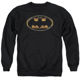 Batman Black & Gold Embossed - Men's Crewneck Sweatshirt Men's Crewneck Sweatshirt Batman   