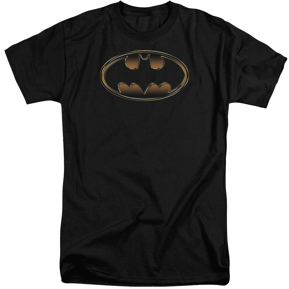 Batman Black & Gold Embossed Shield - Men's Tall Fit T-Shirt Men's Tall Fit T-Shirt Batman   