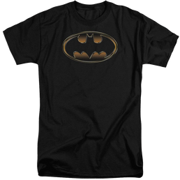 Batman Black & Gold Embossed Shield - Men's Tall Fit T-Shirt Men's Tall Fit T-Shirt Batman   