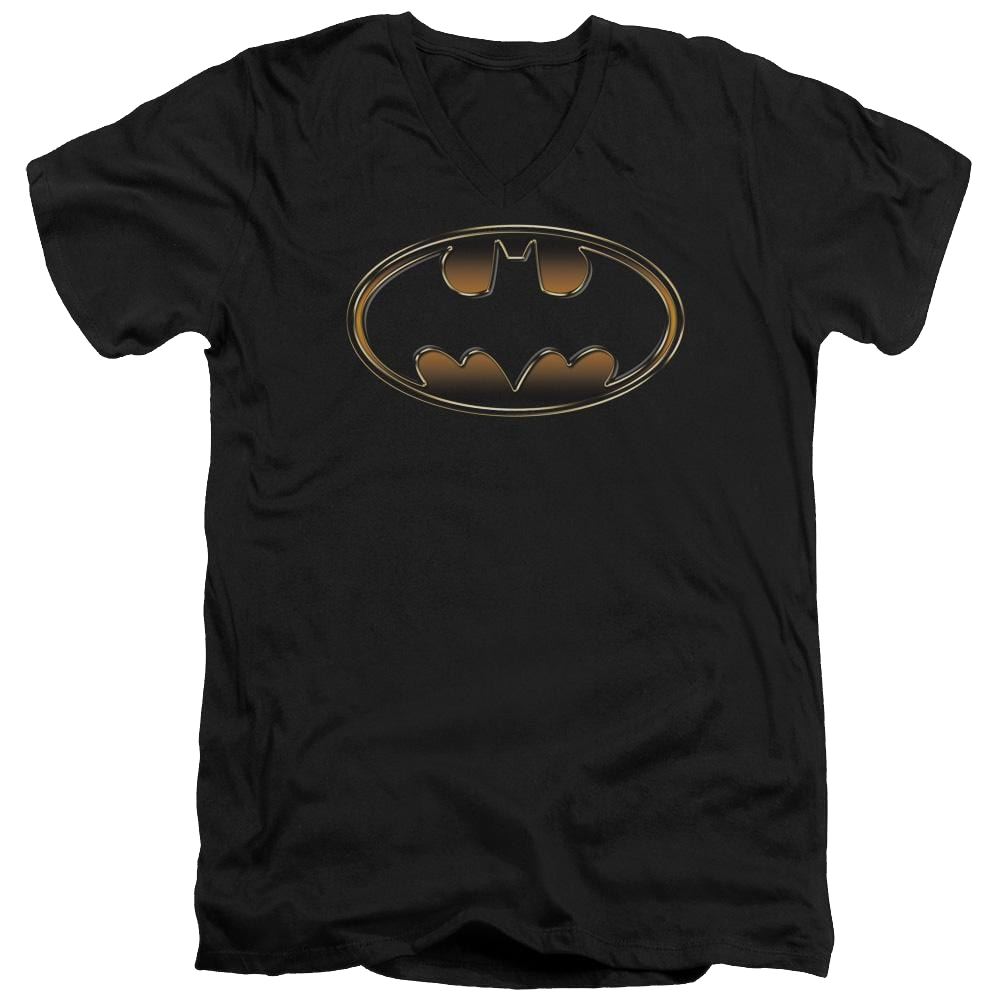 Batman Black & Gold Embossed - Men's V-Neck T-Shirt Men's V-Neck T-Shirt Batman   