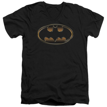 Batman Black & Gold Embossed - Men's V-Neck T-Shirt Men's V-Neck T-Shirt Batman   