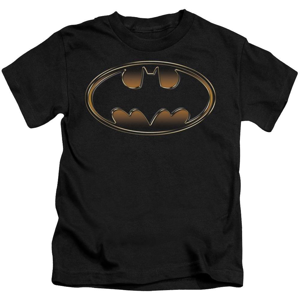 DC Batman Black & Gold Embossed - Kid's T-Shirt Kid's T-Shirt (Ages 4-7) Batman   