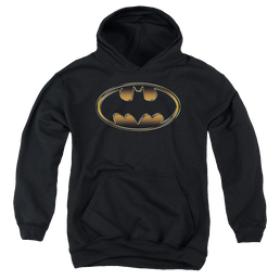 DC Batman Black & Gold Embossed - Youth Hoodie Youth Hoodie (Ages 8-12) Batman   