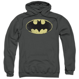 Batman Distressed Shield - Pullover Hoodie Pullover Hoodie Batman   