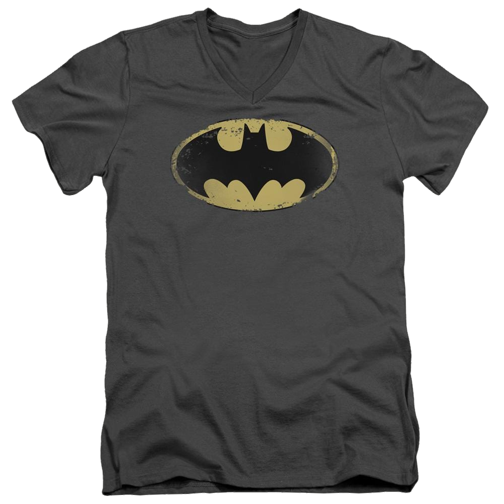 Batman Distressed Shield - Men's V-Neck T-Shirt Men's V-Neck T-Shirt Batman   