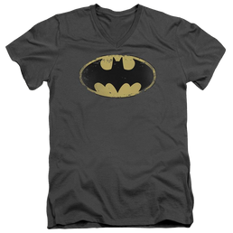 Batman Distressed Shield - Men's V-Neck T-Shirt Men's V-Neck T-Shirt Batman   