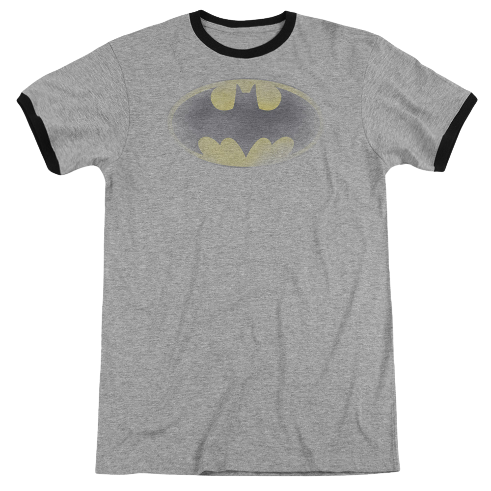 Batman Faded Logo - Men's Ringer T-Shirt Men's Ringer T-Shirt Batman   