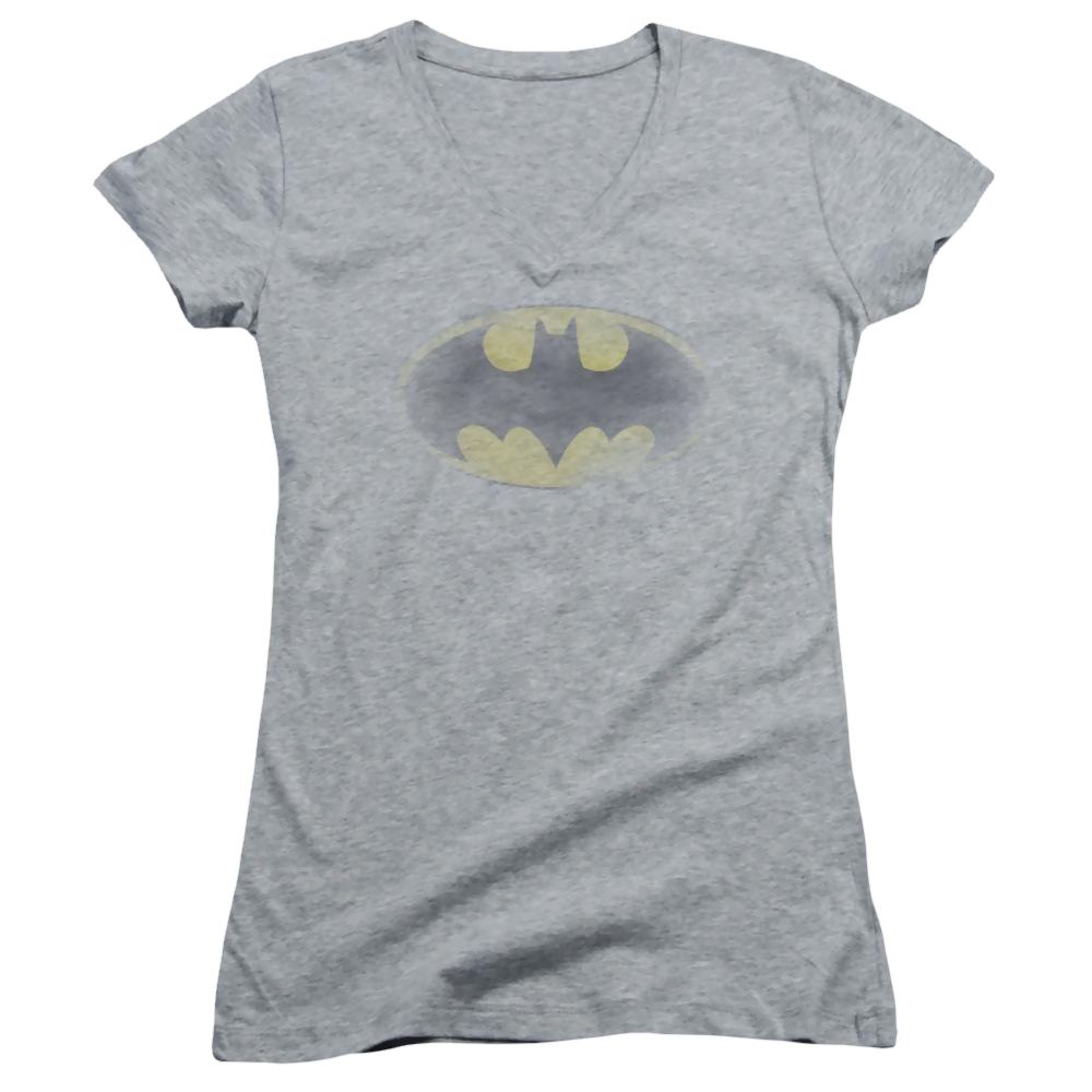 Batman Faded Logo - Juniors V-Neck T-Shirt Juniors V-Neck T-Shirt Batman   