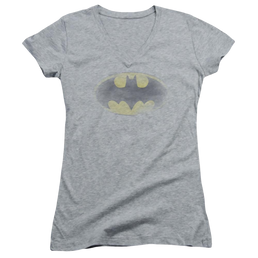 Batman Faded Logo - Juniors V-Neck T-Shirt Juniors V-Neck T-Shirt Batman   