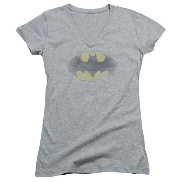Batman Faded Logo - Juniors V-Neck T-Shirt Juniors V-Neck T-Shirt Batman   