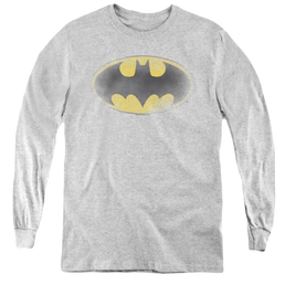Dc Batman Faded Logo - Youth Long Sleeve T-Shirt Youth Long Sleeve T-Shirt Batman   