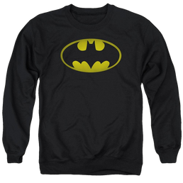 Batman Washed Bat Logo - Men's Crewneck Sweatshirt Men's Crewneck Sweatshirt Batman   