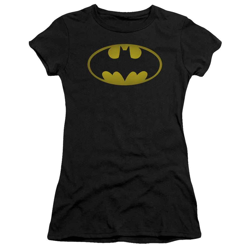 Batman Washed Bat Logo - Juniors T-Shirt Juniors T-Shirt Batman   