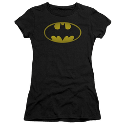 Batman Washed Bat Logo - Juniors T-Shirt Juniors T-Shirt Batman   
