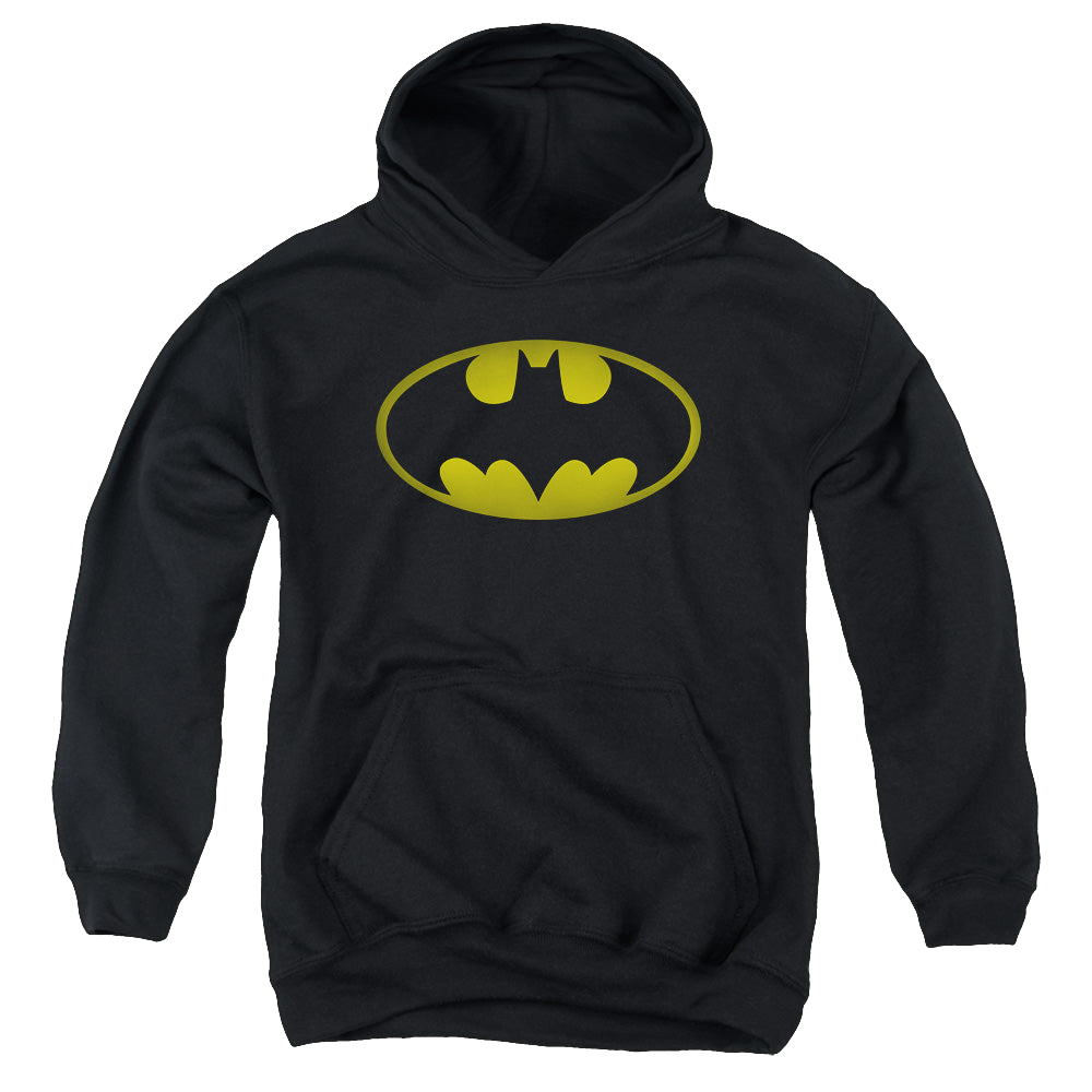 DC Batman Washed Bat Logo - Youth Hoodie Youth Hoodie (Ages 8-12) Batman   