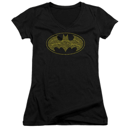 Batman Type Logo - Juniors V-Neck T-Shirt Juniors V-Neck T-Shirt Batman   
