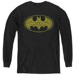 Dc Batman Type Logo - Youth Long Sleeve T-Shirt Youth Long Sleeve T-Shirt Batman   