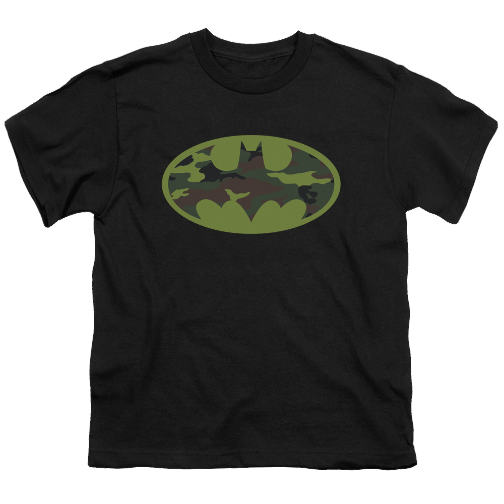 DC Batman Camo Logo - Youth T-Shirt Youth T-Shirt (Ages 8-12) Batman   