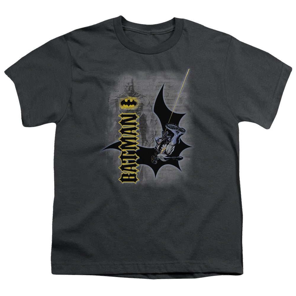 DC Batman Swing Into Action - Youth T-Shirt Youth T-Shirt (Ages 8-12) Batman   