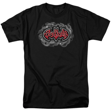 Black men's regular fit t-shirt with Batman Hip Hop Logo graphic