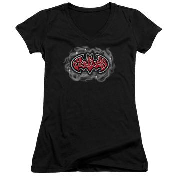 Batman Hip Hop Logo - Juniors V-Neck T-Shirt Juniors V-Neck T-Shirt Batman   