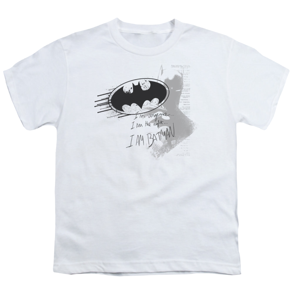 DC Batman I Am Vengeance - Youth T-Shirt Youth T-Shirt (Ages 8-12) Batman   