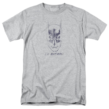 Athletic heather men's regular fit t-shirt with Im Batman graphic