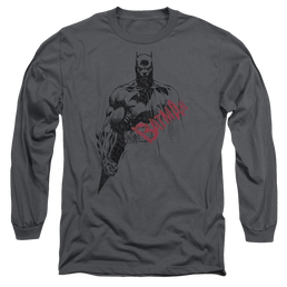 Dc Batman Sketch Bat Red Logo - Men's Long Sleeve T-Shirt Men's Long Sleeve T-Shirt Batman   
