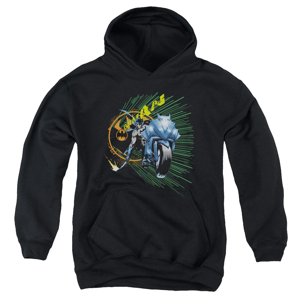 DC Batman Batcycle - Youth Hoodie Youth Hoodie (Ages 8-12) Batman   